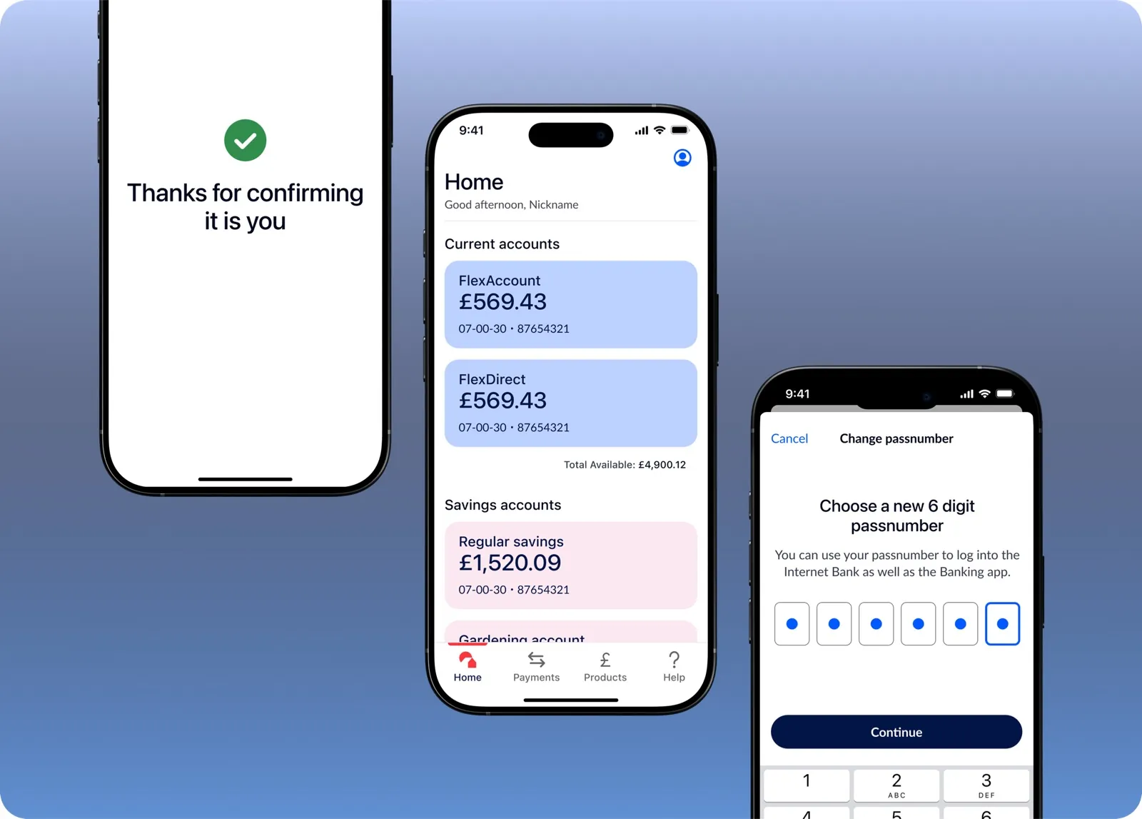 Final solution — biometric authentication flow screens
