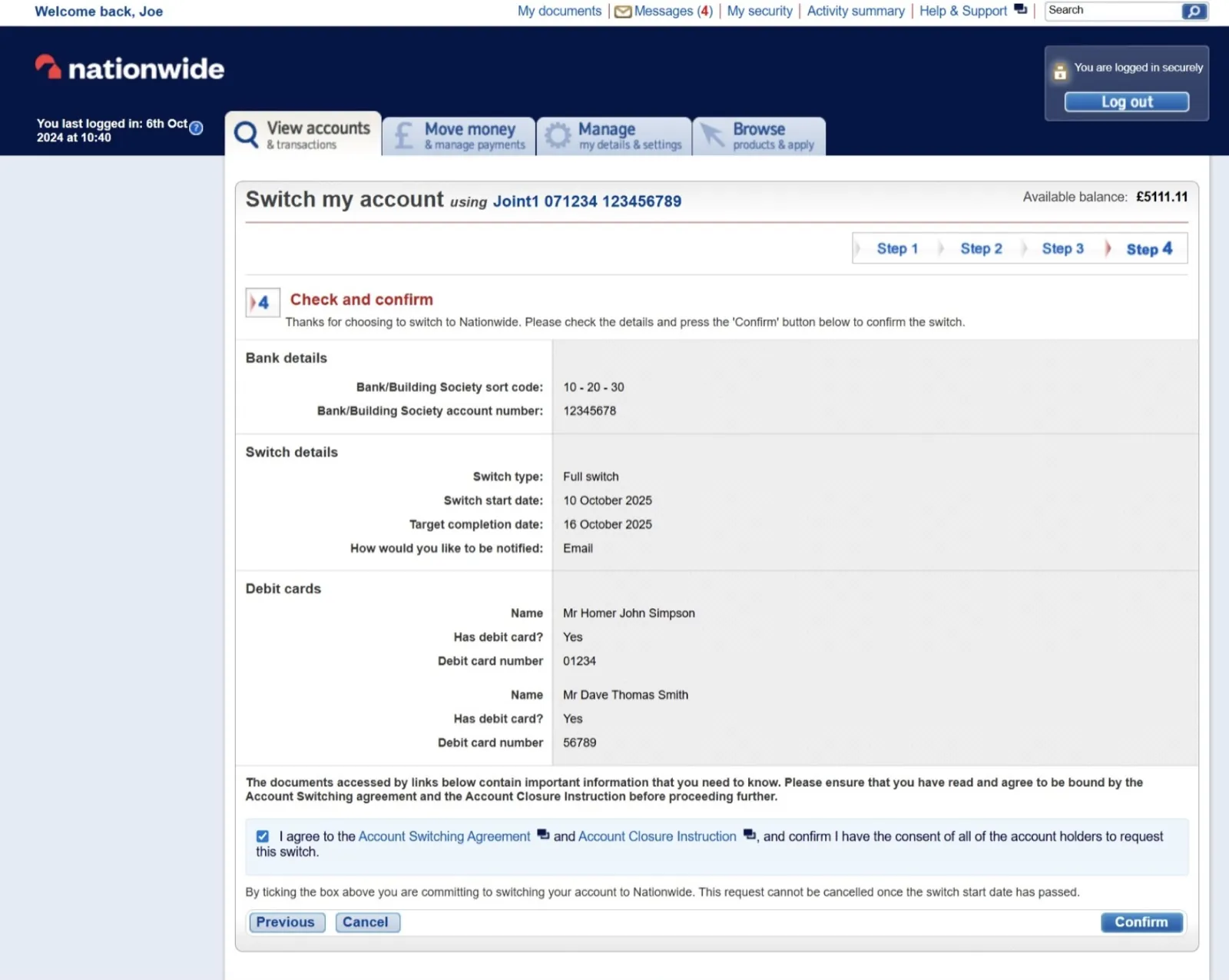 Existing Internet Banking CASS journey — multiple unrelated inputs clustered on one page