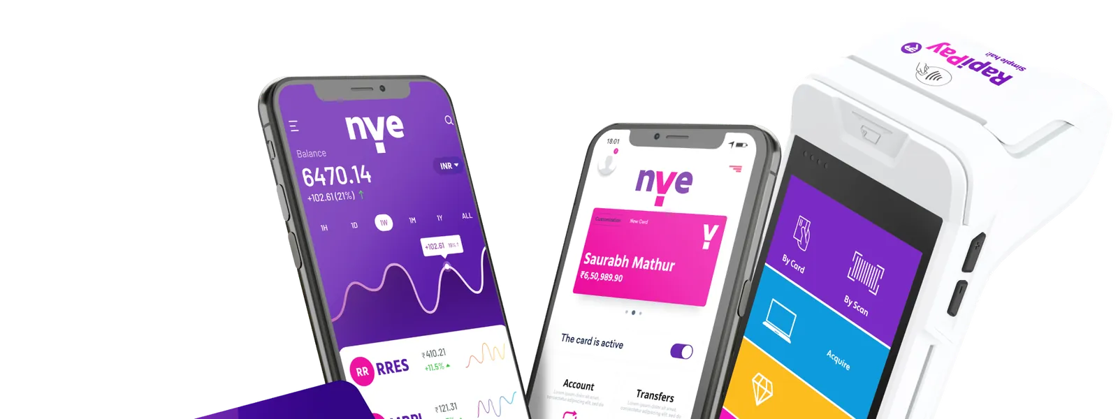 Rapipay redesigned website homepage — device mockups